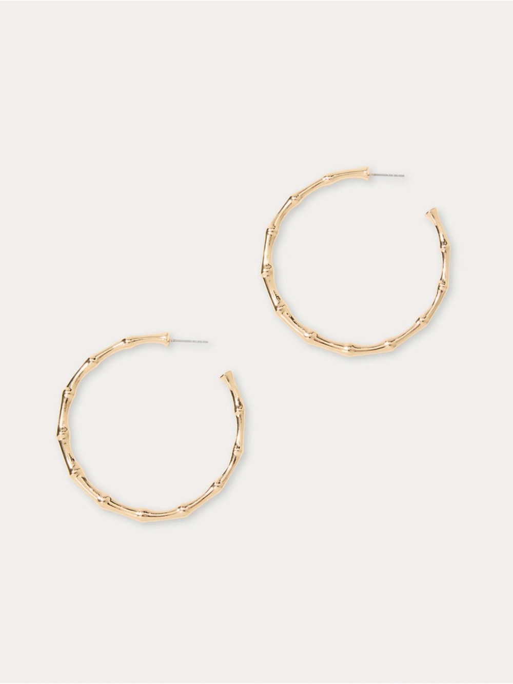 Lilly Pulitzer Gold Bamboo-Textured Hoop Earrings